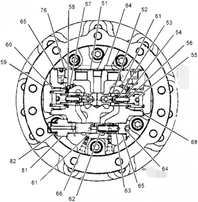 L'escavatore PC30/PC30-7/PC35/PC40 parte il primo Assy del trasportatore dell'ingranaggio plantare di viaggio